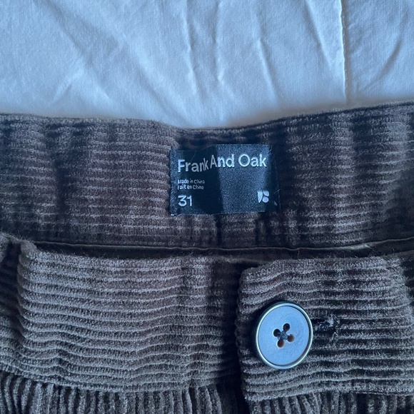 Frank And Oak Men's Jamie Tapered Corduroy - Brown - Mens 31 - Picture 5 of 6